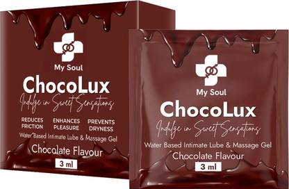 My Soul Chocolux Edible Chocolate Lube | 10 Sachets (3ml Each) Intimate Gel Lubricant
