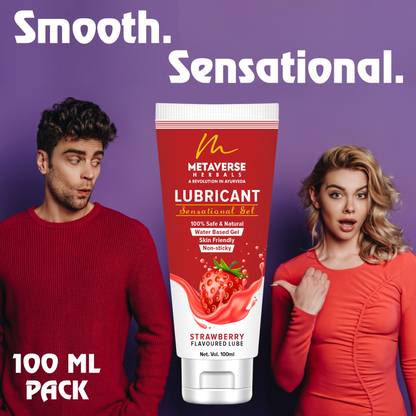 METAVERSE Lubricant For Men & WomenExplore Warm Sensation Lube Gel for intimacy Strawberry Lubricant