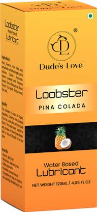 Dude's Love Pina Colada Edible Water Based Lubricant.Organic,Non Sticky, Pina Colada Flavor Lubricant