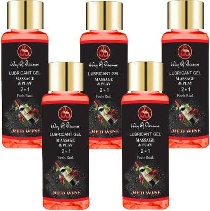Way Of Pleasure 2-In-1 Lubricant Non-Sticky Water Base Redwine Flavor Lube Gel For Men & Women Lubricant