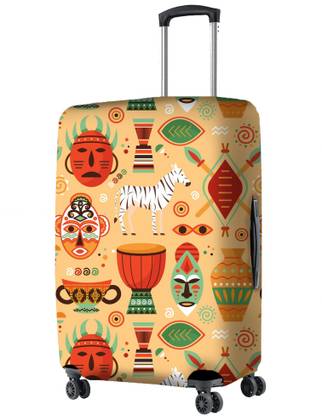NASHER MILES Afro Polyester 75 cm (28 Inch) Large Protective Luggage Cover - Afro Design Luggage Cover
