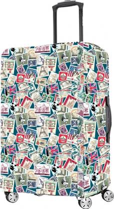 JANKISFASHION Printed Travel Suitcase Trolley Bag Protector - Scratch & Dust Proof Stretchable & Scratchproof , Reusable And Washable, Durable Fabric Luggage Cover