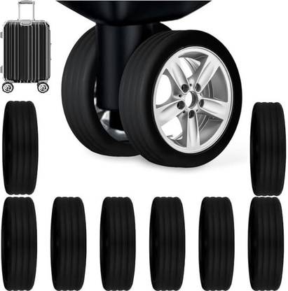 TAPAHPRIYAY Protector Travel Suitcase Wheels Cover 8 pcs Luggage Wheel Protective Cover Office Chair Wheel Luggage Cover