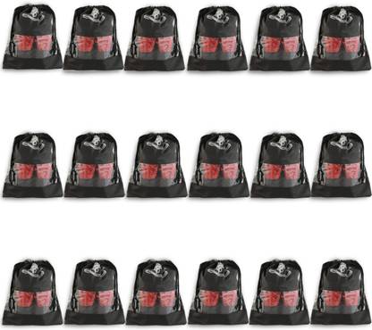 MAINDAIS Shoe Bag (Set of 18 Bags) Shoe Storage Bags Travel Shoe Cover (Black) Luggage Cover