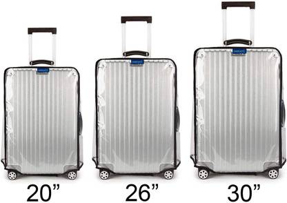 HANDCUFFS 0 Transparent Luggage Trolley Covers PVC Waterproof Suitcase Cover(Combo) Luggage Cover