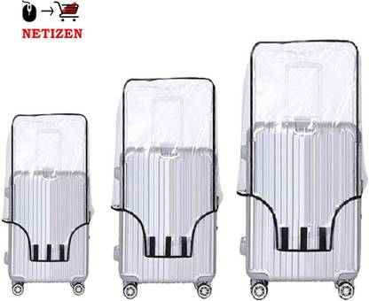 netizen Suitcase Cover Luggage Trolley Waterproof Transparent Covers in 3 Sizes (Set of 3) Luggage Cover