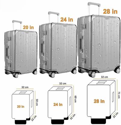PREVAILER Trolley Suitcase Cover Pack of 2 Waterproof Dustproof Heat Resistance Trolley Cover Luggage Cover