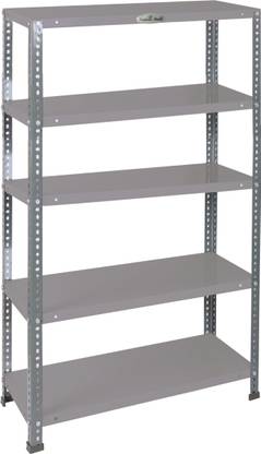 Babbar steel CRC Sheet 5 Shelf Multipurpose Slotted Angle Rack, 36 x 12 x 78 Inch, 18 Gauge Luggage Rack
