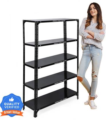 Perfect Steel Traders Angle CRC Sheet 5 Shelves Multipurpose Storage Dimension 12"X36"X60 Luggage Rack