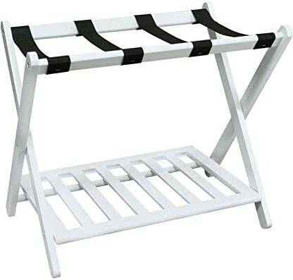 DEVwooden White-Woodenrack Luggage Rack