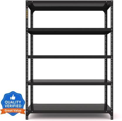 FIDVI FERRO Slotted Angle Rack (12X35X48)INCH 4 Shelf 22 Gauge Shelf 16 Gauge Angle Luggage Rack
