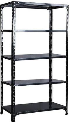 Spacious Slotted Angle CRC Sheet 5 Shelves Multipurpose Storage Dimension 12"X36"X72" Luggage Rack