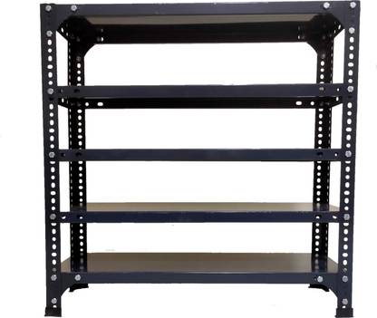 Shelffusion MS Slotted Angle Rack (30 x 9 x 30) inch 5 Shelf Rack Luggage Rack