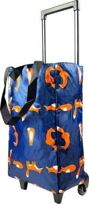 EverBest Collapsible Shopping Cart & Tote Bag on Wheels Luggage Trolley