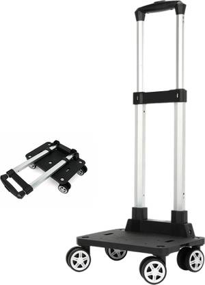 STHIRA Folding Utility Trolley Four Wheel Adjustable Height Multifunctional Dolly Truck Luggage Trolley