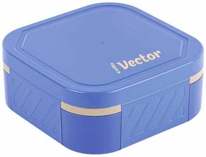 cello VECTOR INSULATED LUNCH BOX WITH STELL INNER BLUE PARTITION 2 Containers Lunch Box