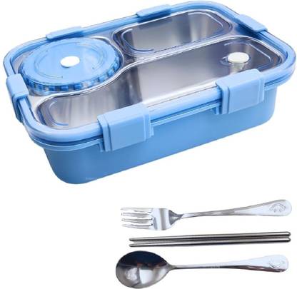 RBGIIT Modern Bento Lunch Box with Secure Locking Lid and Inner Steel Tray 1 Containers Lunch Box