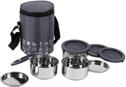 Flipkart SmartBuy Stainless Steel Lunch 3 Containers Lunch Box