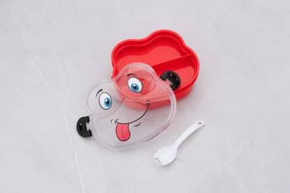 Riza Double Layer Frog Shape Lunch Box for Kids 1 Containers Plastic School Lunch Box