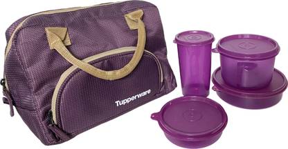 TUPPERWARE NEW CLASSIC LUNCH 3 Containers Plastic Office Lunch Box