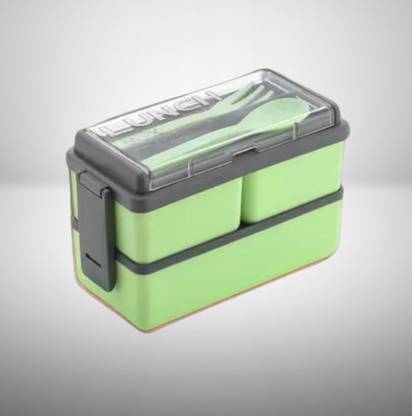 UNDERZONE Leakage Proof Lunch Box with Spoon and Chopsticks 187 3 Containers Lunch Box