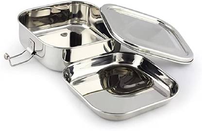 Next Future Square Lunch Box/Food Pack, High Polish One Tier Tiffin Box for School & Office 1 Containers Lunch Box