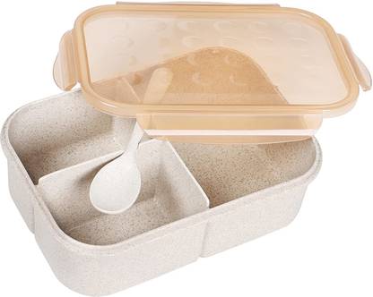 ABOUT SPACE Lunch Box for Office Men - Wheat Straw Lunch Box 3 Containers Lunch Box