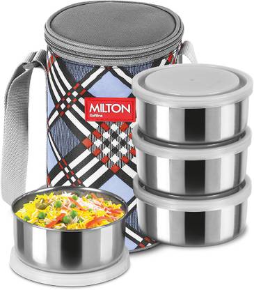 MILTON steel treat 4 blue 1120ml 4 Containers Lunch Box