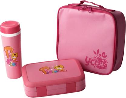 smily kiddos Lunch Combo Mermaid Theme Pink 1 Containers Lunch Box