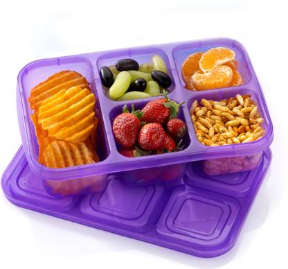 2Mech Snack Containers,Lunchable Container with 5 Compartments for Picnic,Work 1 Containers Plastic School Lunch Box