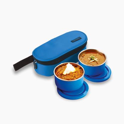 Trueware Eco Fresh 2 Microwave Safe Blue Lunch Box 2 Containers Lunch Box
