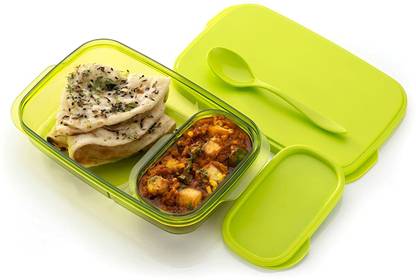 Trimurti Plastic Lunch Box With Dip Container 1 Containers Plastic Office Lunch Box