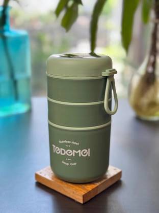 Better Buy 8721 TeDeMEI Insulated steel Hot & cold 3 Containers Lunch Box