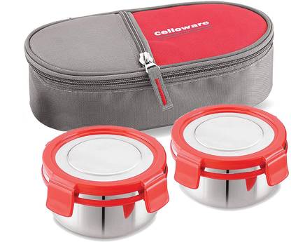 cello MF All Steel Lunch-2 2 Containers Lunch Box
