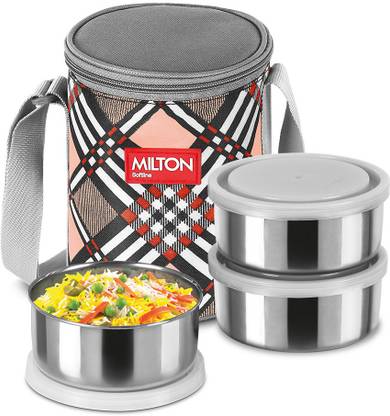 MILTON steel treat 3 orange 840 ml 3 Containers Lunch Box