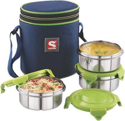 SUNLIFE DECENT 3 Pcs Set - Insulated Lunch Pack (Lock-N-Lock) 3 Containers Lunch Box