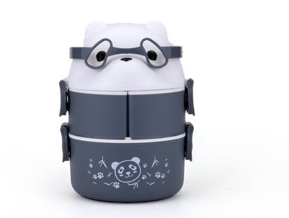 Analog Kitchenware PANDA Design Carrying Handle Kids/School/Office Lunch Box 3 Containers Lunch Box