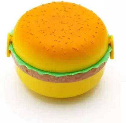 Grshub Burger Design Round Lunch Box 2 Containers Lunch Box