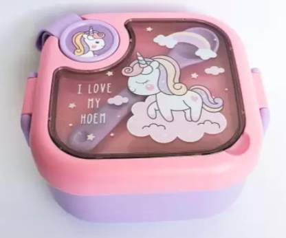 फैटफिश Unicorn Lunch Box with Spoon, SS304 Lunch Box 1 Containers Lunch Box (750 ml) 1 कंटेनर लंच बॉक्स