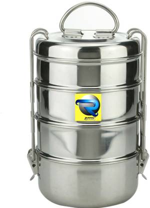 r777k Stainless Steel Traditional lunch box Size 8*4 Lunch Box 4 Containers Lunch Box