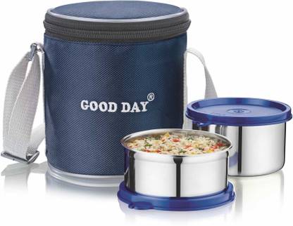 Good Day Perfect2pcs_Blue 2 Containers Lunch Box