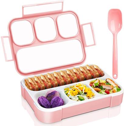 kidsclue Leak Proof 4 Compartment Lunch Box 1 Containers Lunch Box