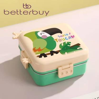 Better Buy Trendy Bento 3 compartment Double Layer Super Birdie leakproof 3 Containers Lunch Box