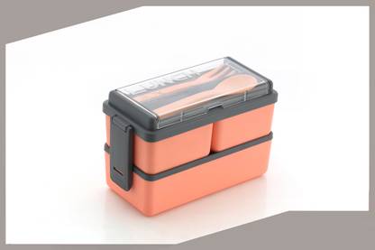 Flipkart SmartBuy Lunch Box | 3 Containers | Plastic Pickle Box | Plastic Spoon & Fork | 3 Containers Lunch Box