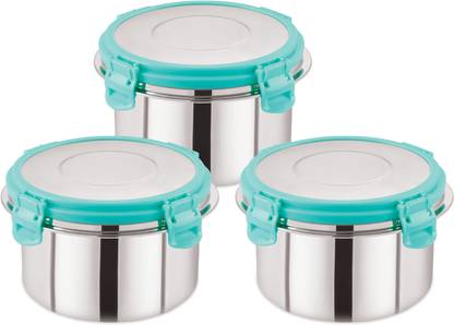 Osiya Blue Stainless Steel Lunch Box Combo - 1350 ML 3 Containers Lunch Box