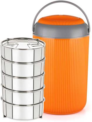 cello Wow meal mate-5 5 Containers Stainless Steel Office Lunch Box