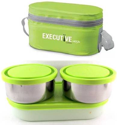 MILTON Executive 3 Containers Stainless Steel Office Lunch Box