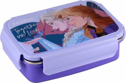 SKI Crunchy- Insulated 2 grid bento Lunch Box, stainless steel inner-FROZEN 1 Containers Lunch Box