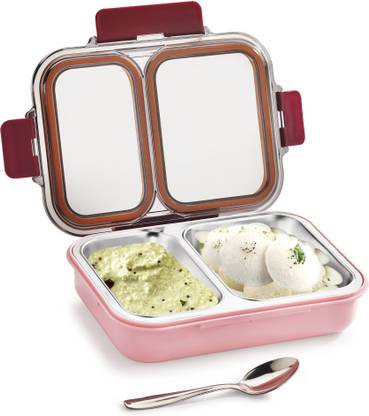 Pratap Ceelik Duo Steel Insulated 2-Compartment Lunch Box (400ml + 280ml) 2 Containers Lunch Box