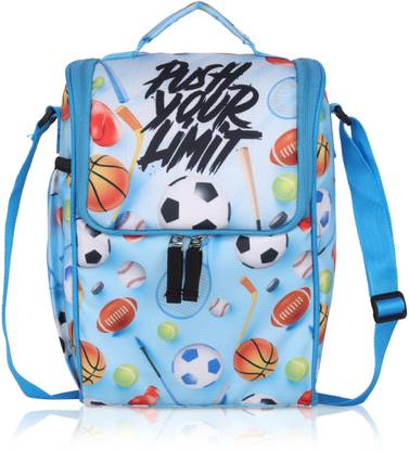 Echo Boomers Football/Soccer Push Your Limit Lunch Bag for Kids | Tiffin Bag 2 Containers Lunch Box